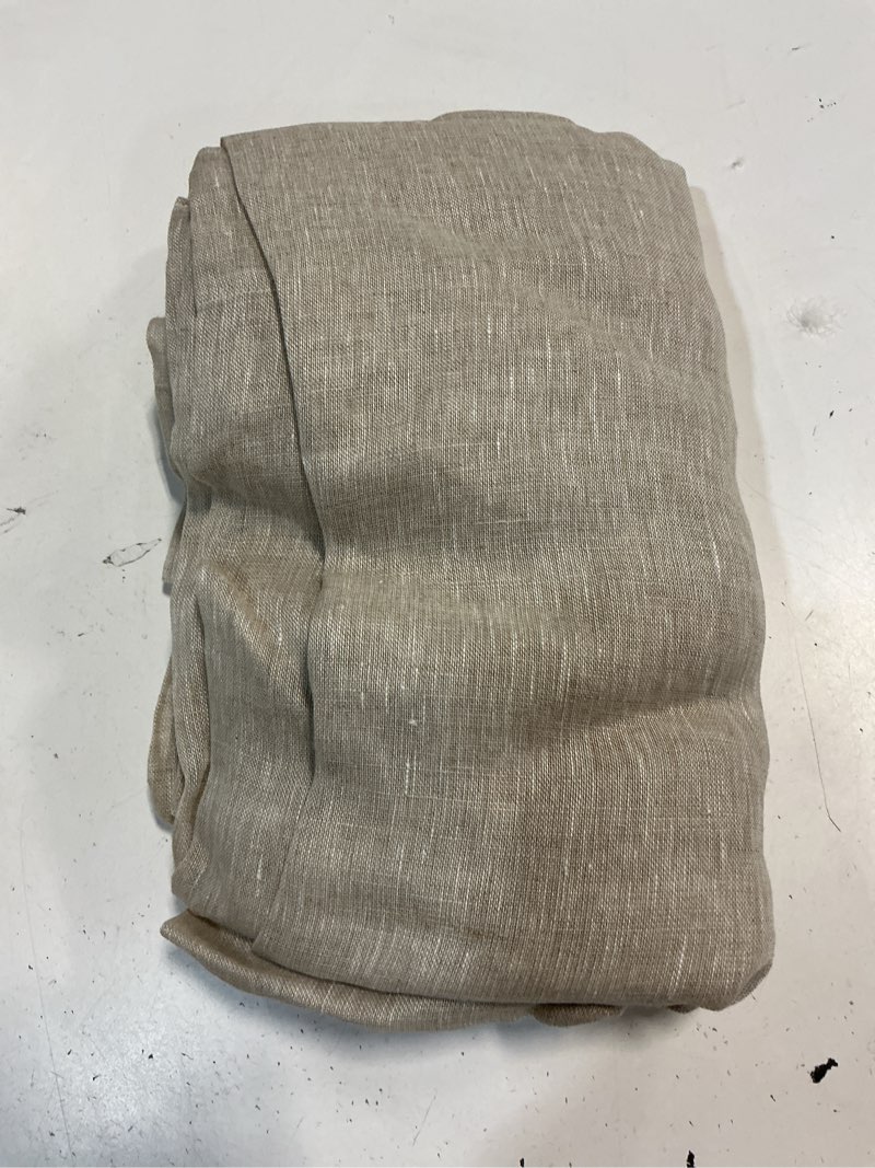 Condition photo showing Good Condition for quince european linen sheer curtain set, 48x84, flax single panel