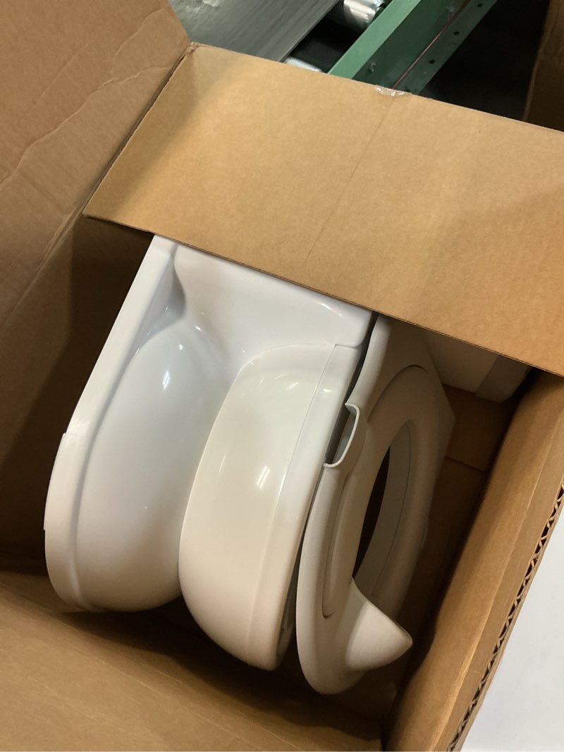 Condition photo showing As Is for Real Feel 2-in-1 Potty with Wipes Storage, Flushing Sounds & Disposable Liners - Realistic Toilet - Easy to Clean & Assemble - Jool Baby (Gray)