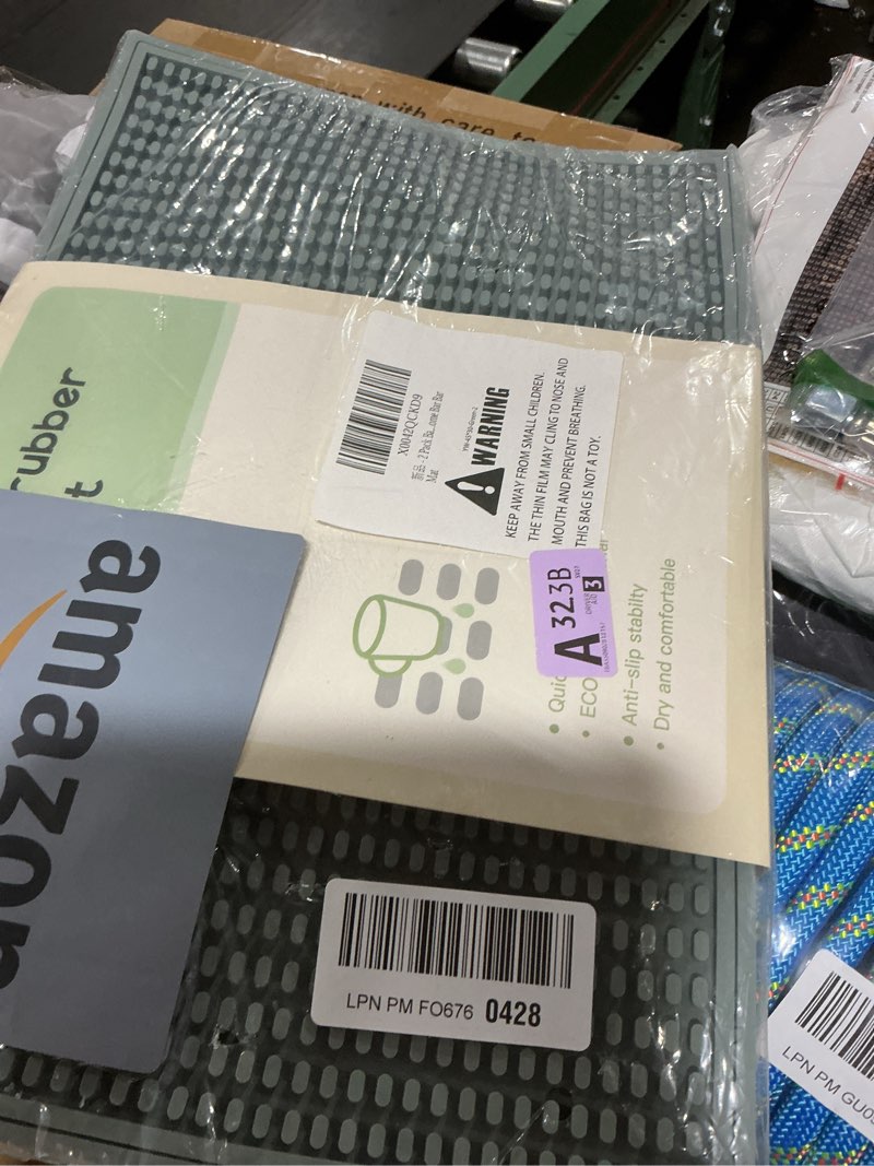 Condition photo showing New/Like New for 2 pack bar mat, drying mat household bar tools,black cocktail bar mat 5.9''x12''?suitable for bar, outdoor camping, home bar bar mat 6''x12'-black