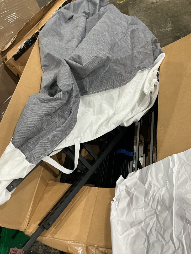 Condition photo showing As Is for unknown size )))box springs strong metal frame mattress with fabric cover, easy assembly