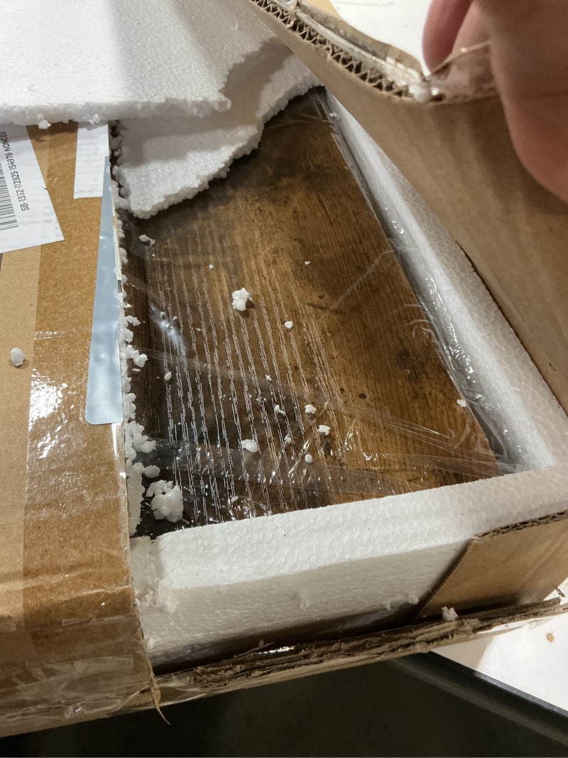 Condition photo showing New/Like New for QEEIG Floating Shelves for Wall 23.6" Long - Wall Mounted Shelf Bathroom Kitchen Living Room Bedroom Farmhouse Home Decor Display Bookshelf Large 23.6 x 9.3 inch Set of 2, Rustic Brown (008-60BN) 23.6" A. Brown