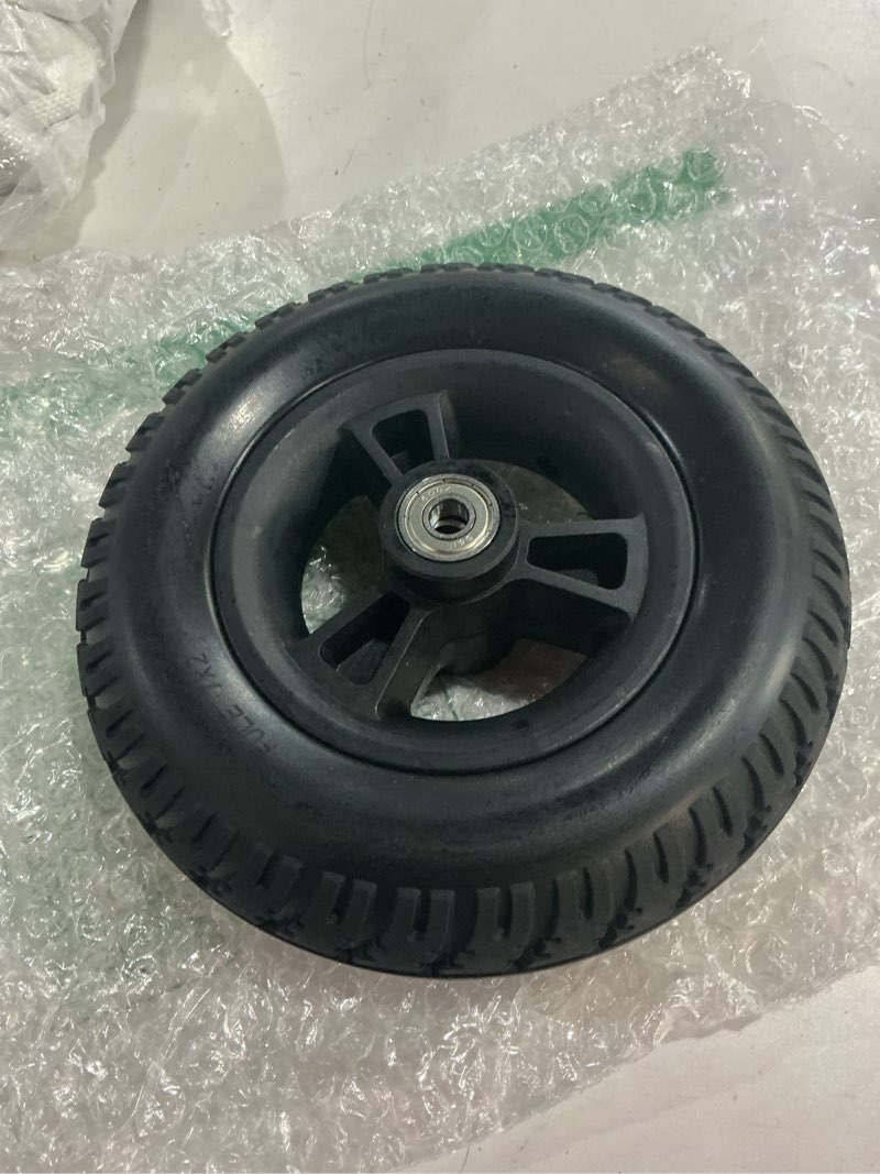 Condition photo showing New/Like New for 7-inch wheelchair wheel replacement,front solid flat free tire and wheel, 7" x 1.85" universal wheelchair tires replacement tires with 0.31" bearings, for hand trucks and wheelbarrows