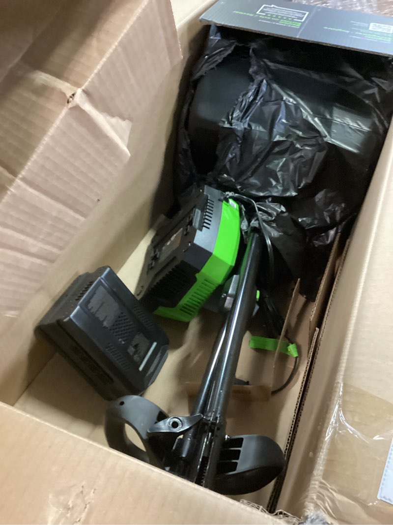 Condition photo showing Good Condition for Greenworks - 80V 12” Cordless Brushless Snow Shovel with 2.0 Ah Battery and Rapid Charger - Black/Green