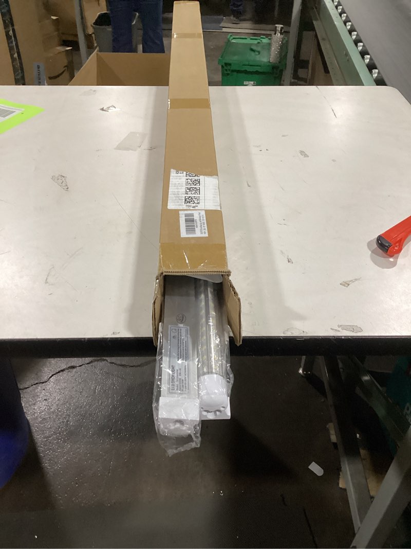 Condition photo showing As Is for VShape 2-Pack 3FT LED Shop Lights, 30W 4680LM 5000K Super Bright, T8 Integrated LED Tube Light, 270 Degree Lighting for Garage Warehouse, Shop, Barn 5000k 3FT-2 Pack