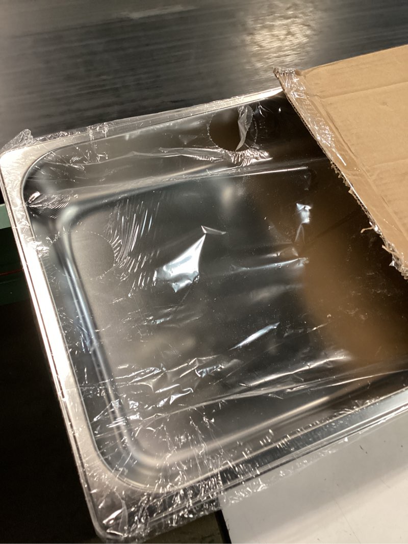 Condition photo showing New/Like New for voisen 2 pack hotel pans,1/1 size 2.5" deep,anti-jamming steam pan,commercial stainless steel pan, steam table pan, catering food pan 2.5" deep 2 pack 1/1 size