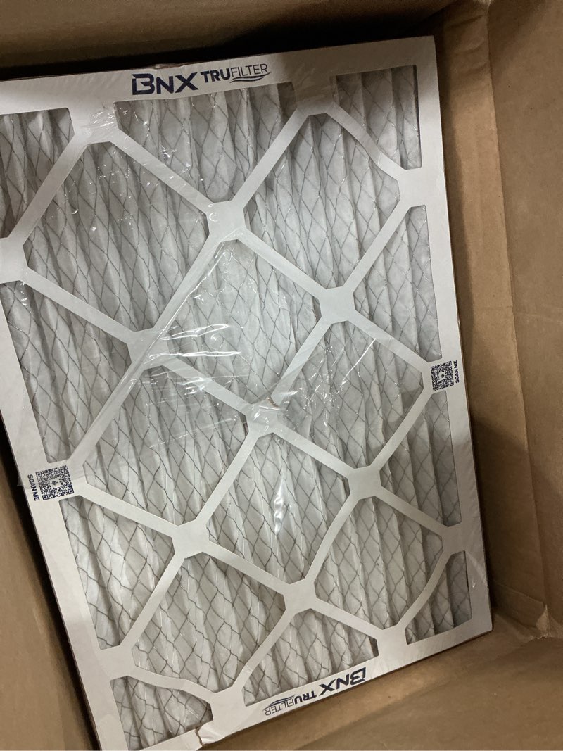 Condition photo showing As Is for bnx trufilter 14x20x1 air filter merv 11 (6-pack) - made in usa - allergen defense electrostatic pleated air conditioner hvac ac furnace filters for allergies, dust, pet, smoke, allergy mpr 1200 fpr 7 14x20x1 6-pack