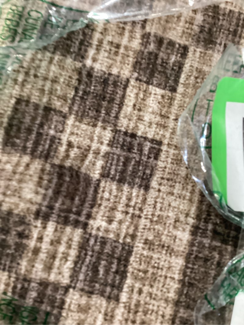 Condition photo showing Good Condition for garveehome washable area rugs 8x10 non slip soft large living room rug modern checkered bedroom rug soft geometric bordered throw carpet for dining room home decor office nursery, brown