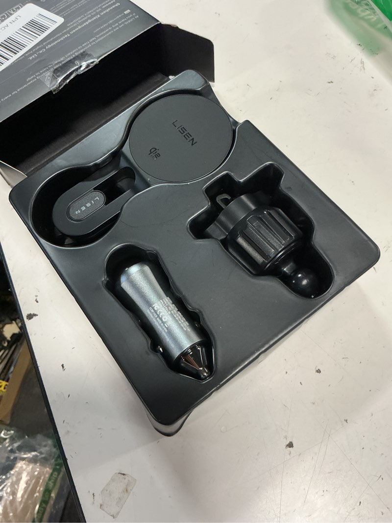 Condition photo showing As Is for lisen for qi2.2 25w magsafe car mount charger,car vent magnetic car charger | stable & fast charging iphone car mount,qi2.2 certified 25w magsafe car mount, car vent mount for iphone 17 16 15 14 13 12