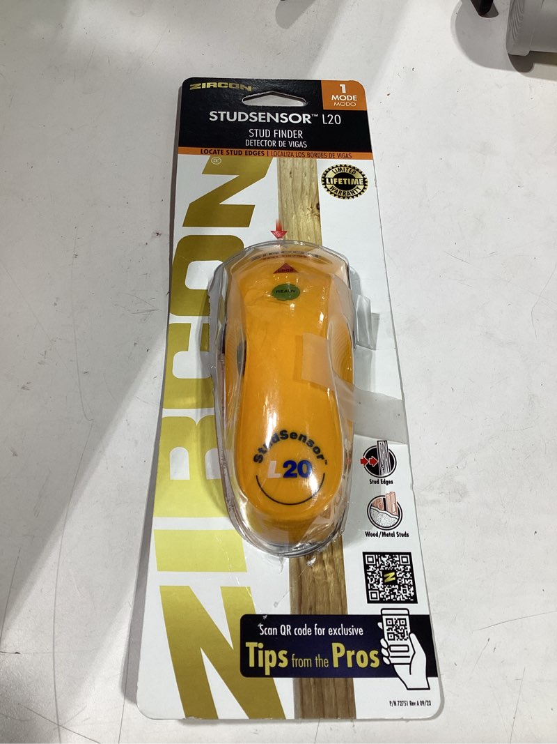 Condition photo showing As Is for zircon studsensor l20 stud finder 0.75-in scan depth wood stud finder