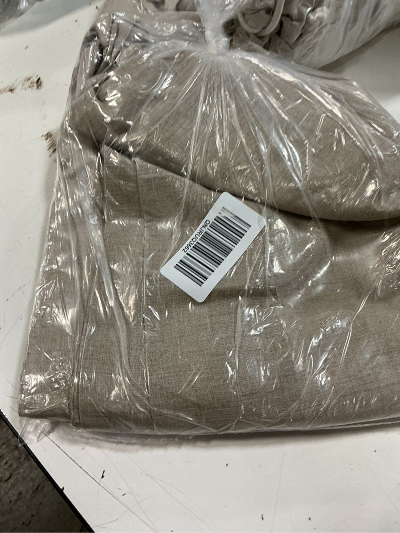 Condition photo showing Good Condition for european linen true blackout curtain - single panel, 48x84, dark flax