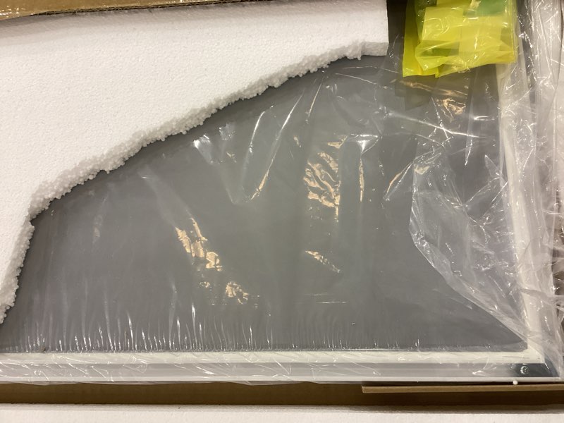 WONSTART Large Modern Wall Mirror for Bathroom, 36" x 24" White Rectangle Wall Mounted Mirror Hangs 