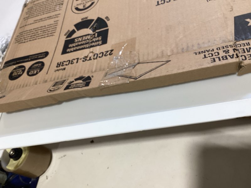 Condition photo showing Good Condition for metalux cgts 2x2 selectable back-lit shallow led ceiling panel light fixture with 3 lumen levels and 3 color temperatures for commercial and residential - 22cgts-l3c3r 2'x2'