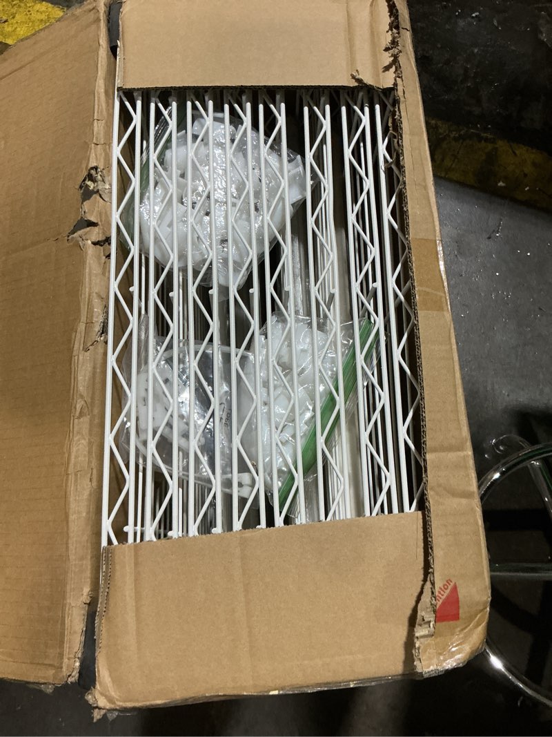 Condition photo showing Good Condition for ulif e13c heavy duty closet organizer system?freestanding clothing racks for hanging clothes?adjustable garment rack 63" w x 16" d x 77" h hold 960 lbs?white clothing rack with white dustproof cover white rack with white cover e13c