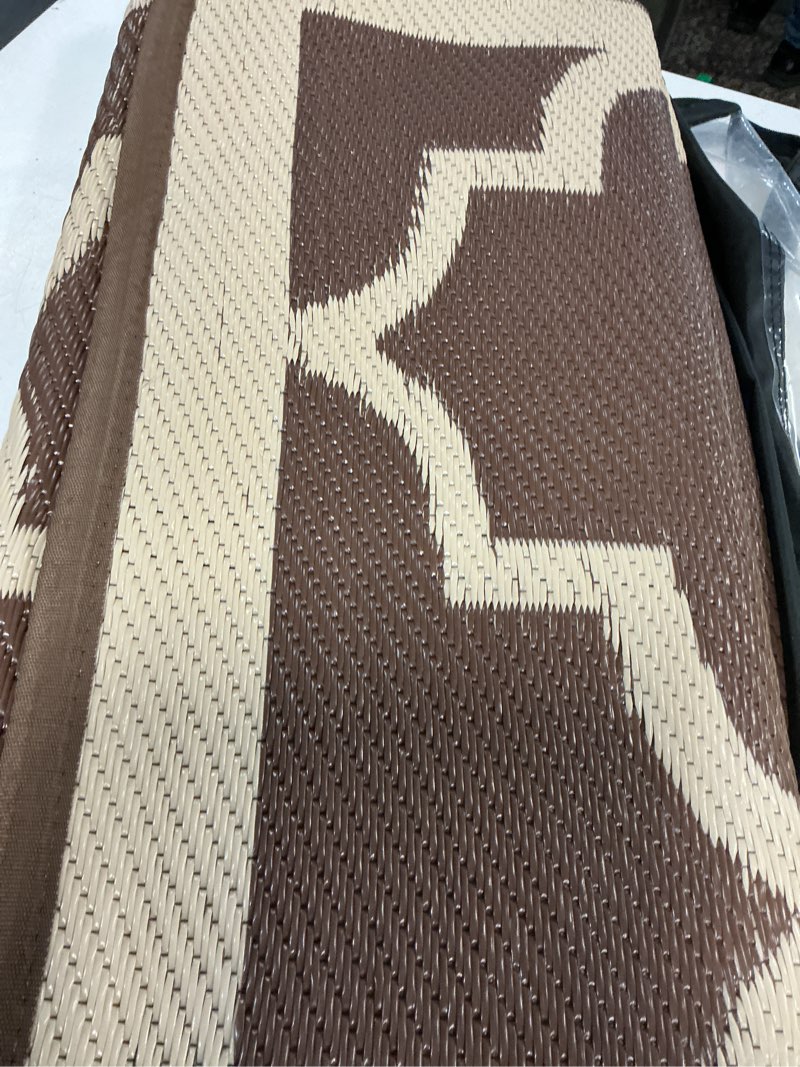 Condition photo showing Good Condition for washable rug outdoor courtyard collection - dark brown, non-shedding & easy cleaning, ideal for patio, entryway, mudroom, hallway, kitchen