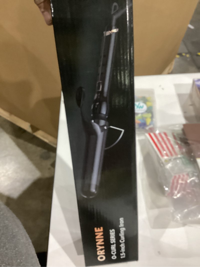 Condition photo showing New/Like New for Curling Iron 1 1/2 Inch for Big Curls, 14 Heat Settings Big Barrel 1.5 Inch, Ceramic Large Barrel Curling Iron 1 1/2 Inch with Argan Oil Infused,