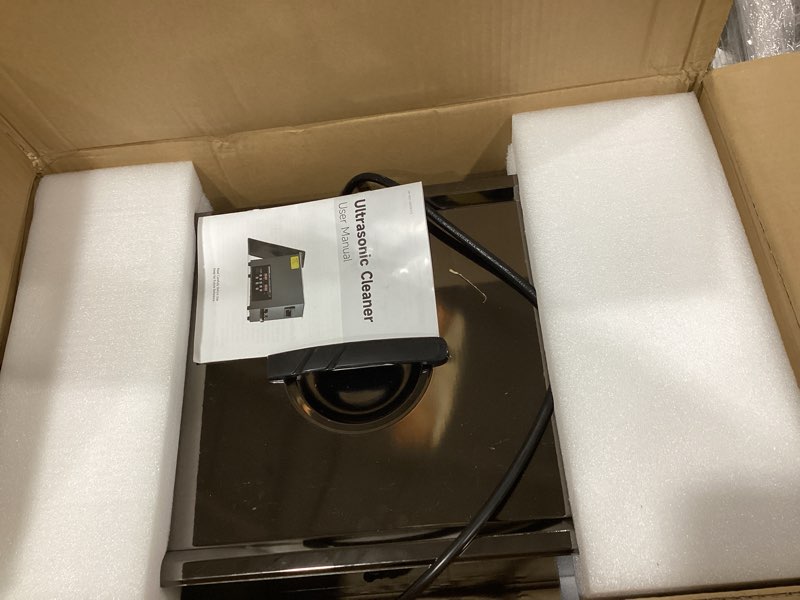 Condition photo showing Good Condition for creworks 22l digital ultrasonic cleaning machine with degas and gentle mode, 480w ultrasonic cleaner machine with heater and timer, 5.8 gal ultrasound cleaner for retainer watch auto tool machine part