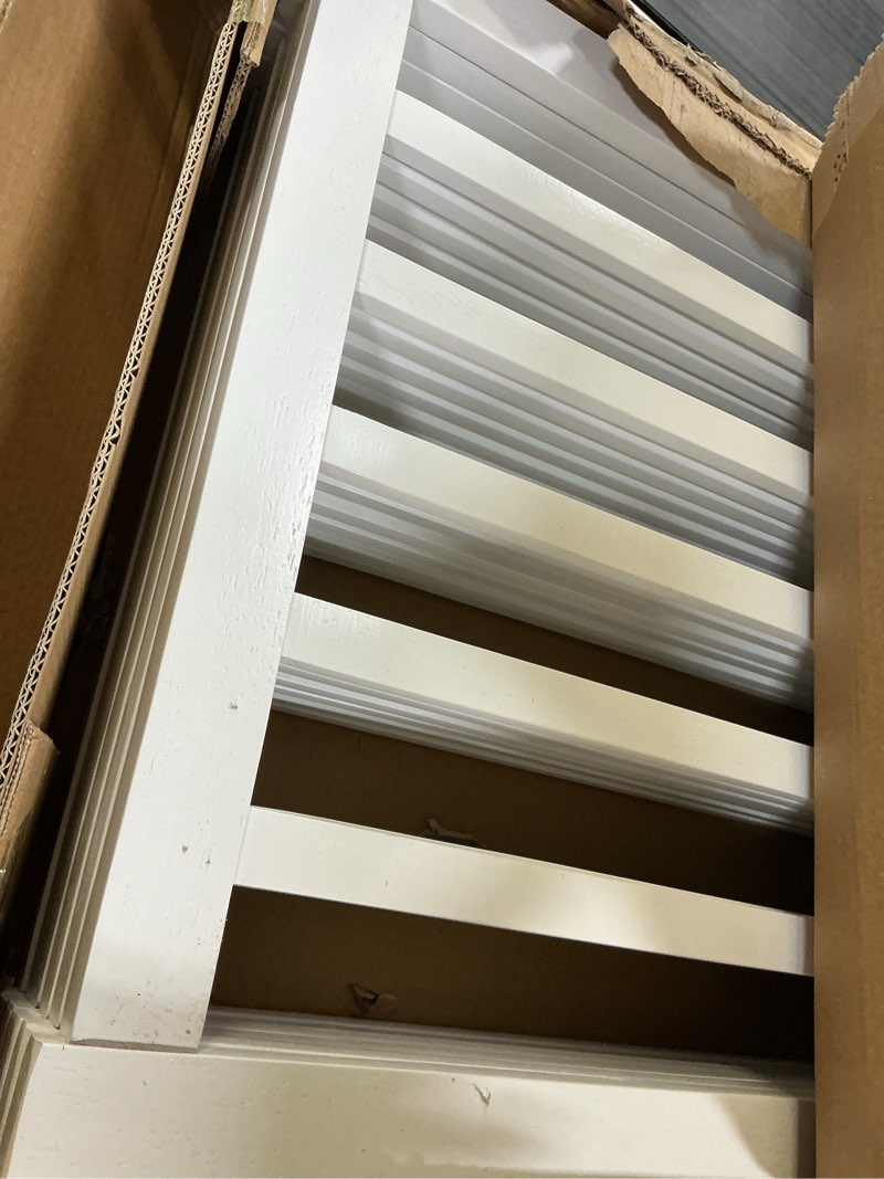 Condition photo showing Good Condition for lzrs 6-panel extra-wide freestanding wooden dog gate indoor – 24”high foldable safety pet barrier for doorways, hallways, kitchens, and long staircases, durable design fit small to medium dogs, white white 24"height-6 panel