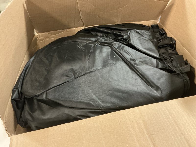 Condition photo showing As Is for vertical bike rack cover(78×43×86in), fits 3–8 bike vertical racks, 420d waterproof upright bike rack cover, all-weather vertical bike rack cover ideal for both garage and outside storage