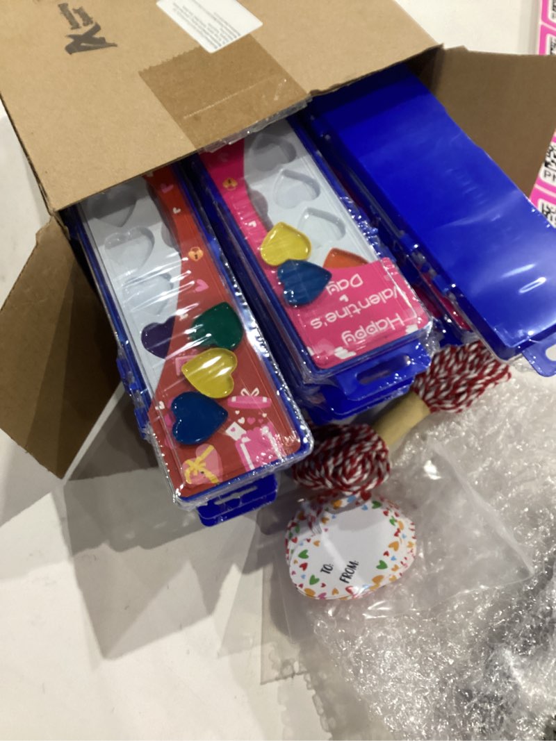 Condition photo showing Good Condition for 24 Pcs Valentine's Day Watercolors Paint Set for Adults Kids 8 Washable Colors with a Heart Card Paintbrush for School Classes Birthday Art Activities Sketching Gift (8 Colors Heart)