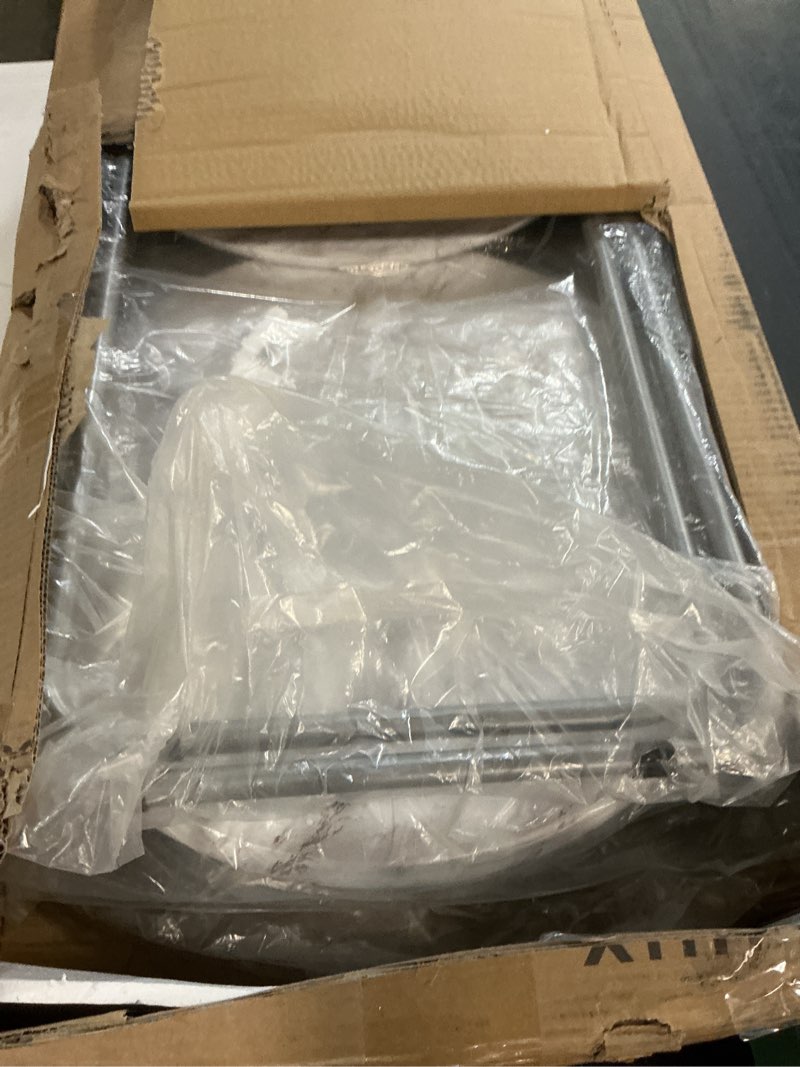 Condition photo showing Good Condition for tv trays table set of 4 round portable folding tv tray table tv dinner tray with sturdy mdf, no assembly required, 17.5 x 17.5 x 26 in (white marble, 4pcs) 4pcs white marble