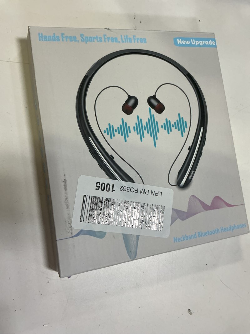 Condition photo showing New/Like New for Neckband Bluetooth Headphones, Bluetooth 5.4 Wireless Headphone with Retractable Earbud,CVC8.0 Noise Cancelling, 16Hrs Playtime, Around The Neck Headphones Stereo Headset for Music, Conference, Videos