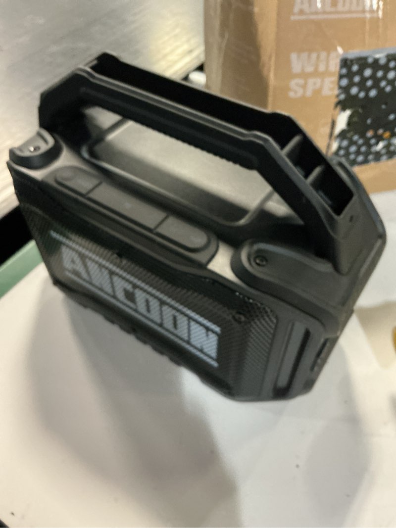 Condition photo showing Good Condition for speakers bluetooth wireless: 80w(peak) loud speaker with bass, 20h playtime, ipx6 waterproof, large jobsite speakers for work, outdoor, workshop, garage, portable speaker with tws (black)
