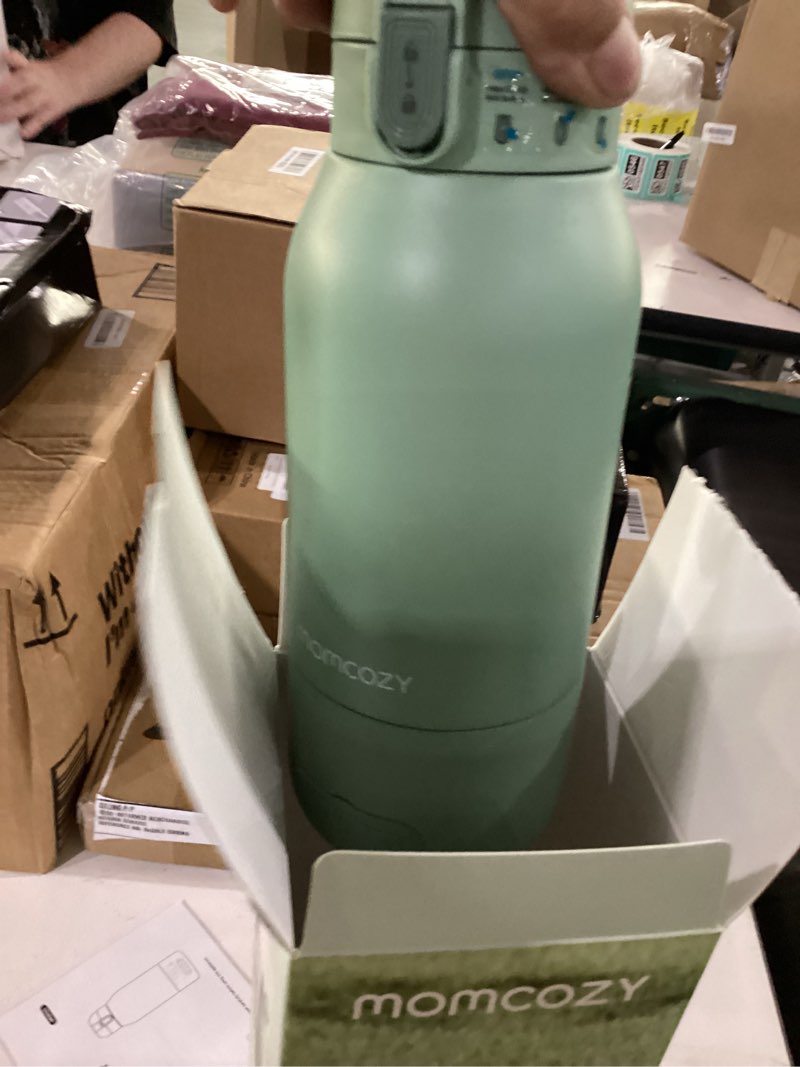 Condition photo showing Good Condition for momcozy portable bottle warmer for travel – dual heating modes for breast milk & water, portable milk warmer with fast heating & long battery life, 17 ounces large capacity to meet your all-day needs gradual change of green