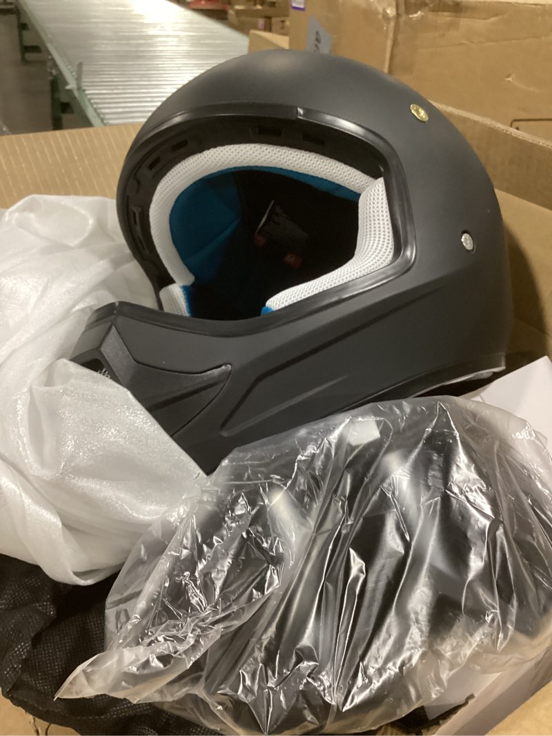 Condition photo showing Good Condition for Youth Dirt Bike Helmet DOT Certified - Full Face Motorcycle Helmet for Off-Road, ATV, Street Riding, Includes Adjustable Goggles & Protective Gloves BLACK Large