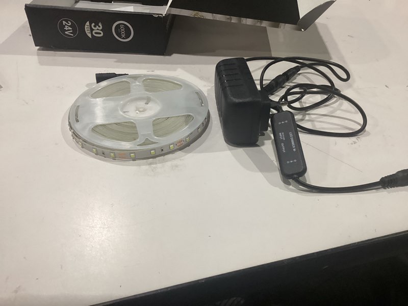 Condition photo showing New/Like New for radiantflux led lights 30 ft for bedroom, dimmable led strip lights, 480 leds, super bright led tape rope lights for living room, kitchen, vanity mirror, flexible led light strips for indoor use daylight white 30ft