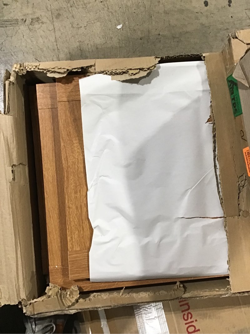 Condition photo showing New/Like New for Sauder Select Storage Cabinet, Pantry Cabinet Kitchen Storage with Adjustable Shelves, Bathroom Storage Cabinet, in Highland Oak