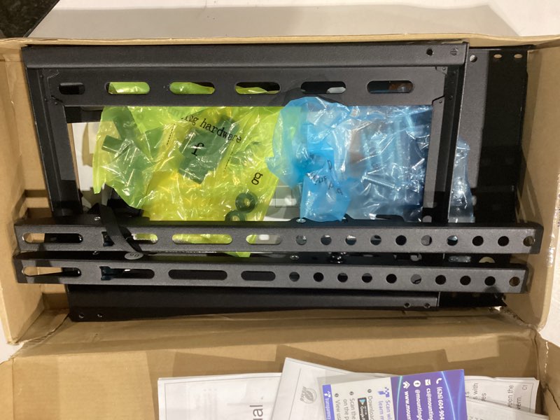 Condition photo showing Good Condition for Mounting Dream TV Wall Mount for Most 37-75 Inch TVs, Universal Tilt TV Mount Fit 16", 18", 24" Stud with Loading Capacity 132lbs, Max Vesa 600 x 400mm, Low Profile Flat Wall Mount TV Bracket Black