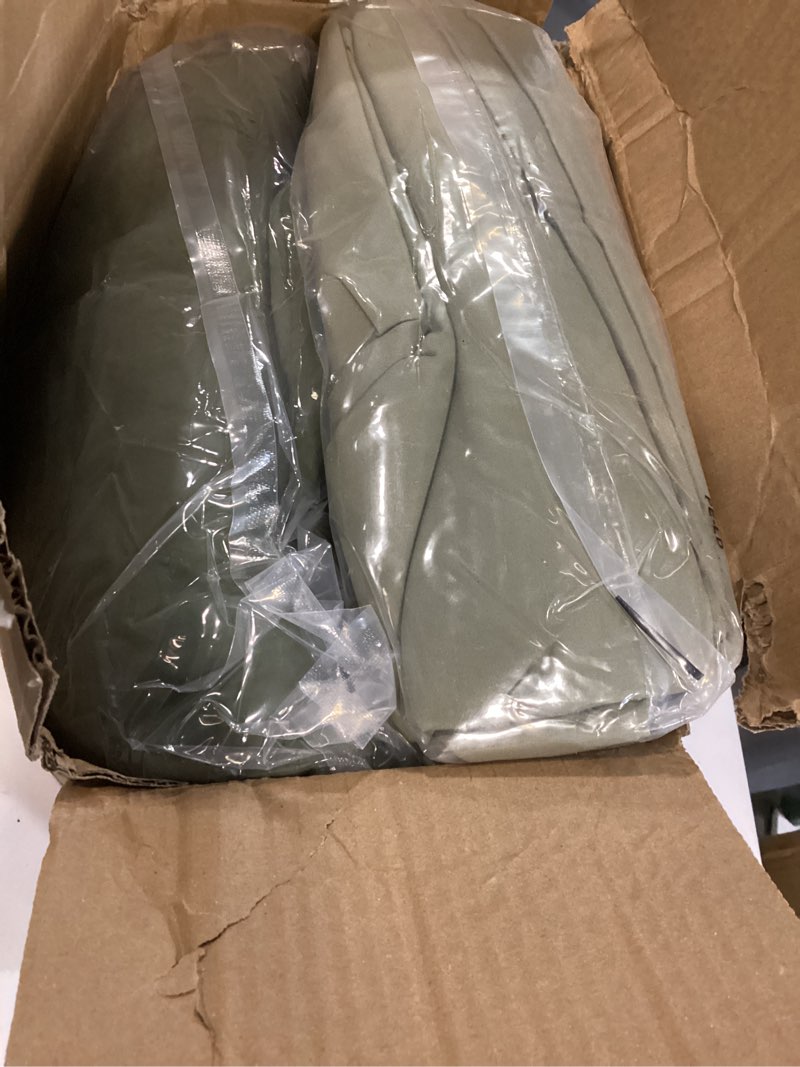 Condition photo showing Good Condition for MaiRêve Embroidery Comforter Set, Boho Farmhouse Western Bedding Set, All Season Bed in A Bag Comforter Set with Sheets, Pillowcases & Shams, Olive Green California King 7 Pieces Dark Olive Green California King 7 Piece