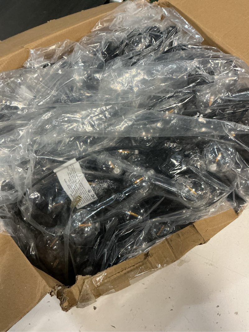 Condition photo showing Good Condition for Svater Outdoor String Lights 300 FT, Patio Lights Outside with 156 G40 Shatterproof LED Bulbs, Waterproof Hanging Globe Lighting for Bistro Backyard Cafe Market, Warm White 2700K?3 x 100 FT? 300FT