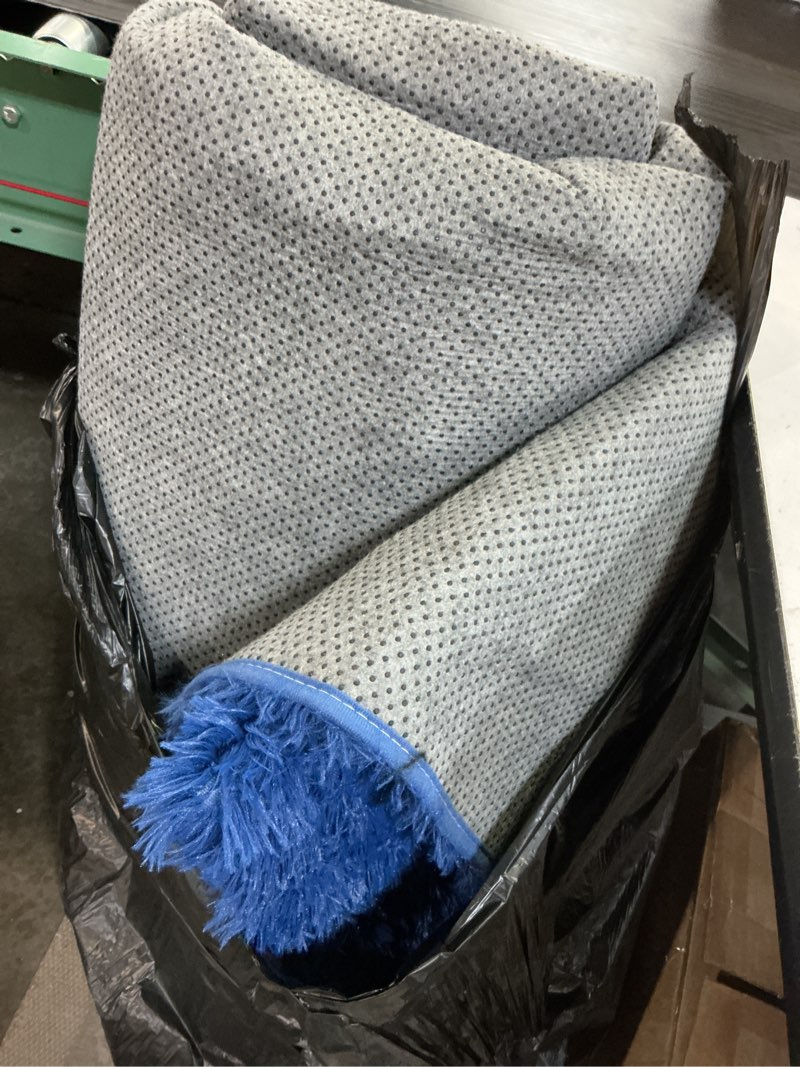 Condition photo showing As Is for shag area rugs for living room, soft fuzzy plush rugs, upgrade anti-skid modern furry rugs fluffy carpets for kids room nursery home decor dark blue, 8x10 feet dark blue 8' x 10' (rectangular)