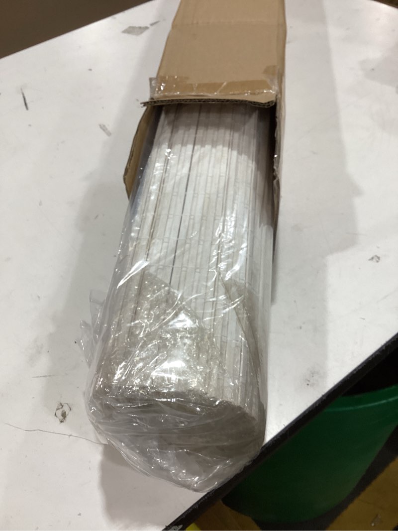 Condition photo showing Good Condition for unishades cordless bamboo roman shades for windows, blinds size (29.5" w ×64" h) colour (alpine ivory) ?room darkening?alpine ivory 29.5" w × 64" h