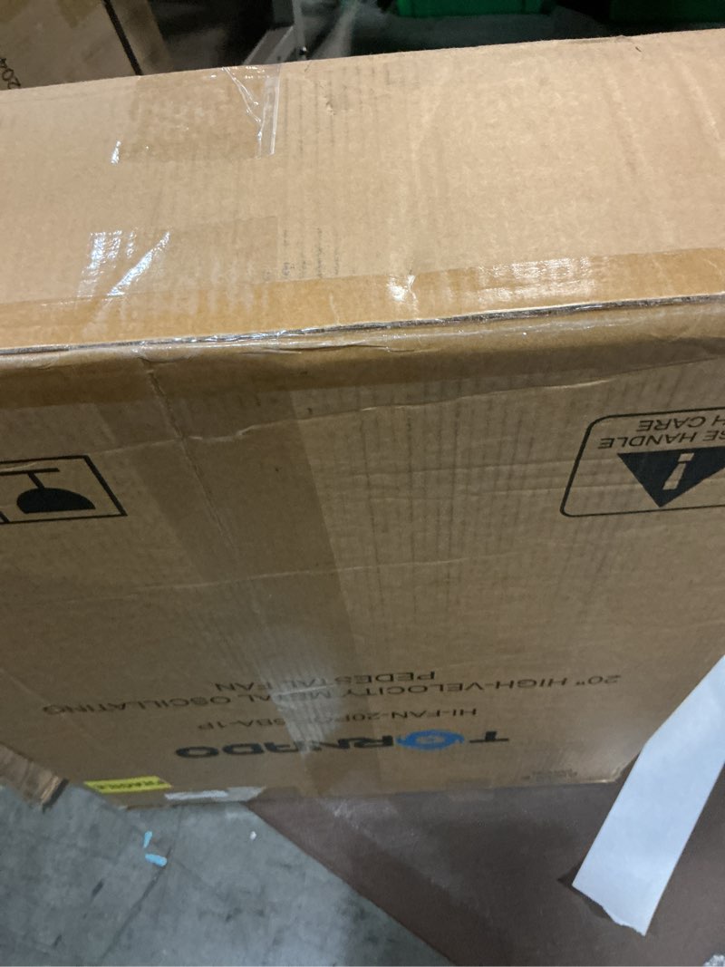 Condition photo showing Good Condition for Tornado 20” Oscillating Pedestal Fan – 5000 CFM, Stand Fan, 3-Speed, 1/6 HP, 6.6 FT, Industrial & Commercial Use, UL Listed 20 Inch