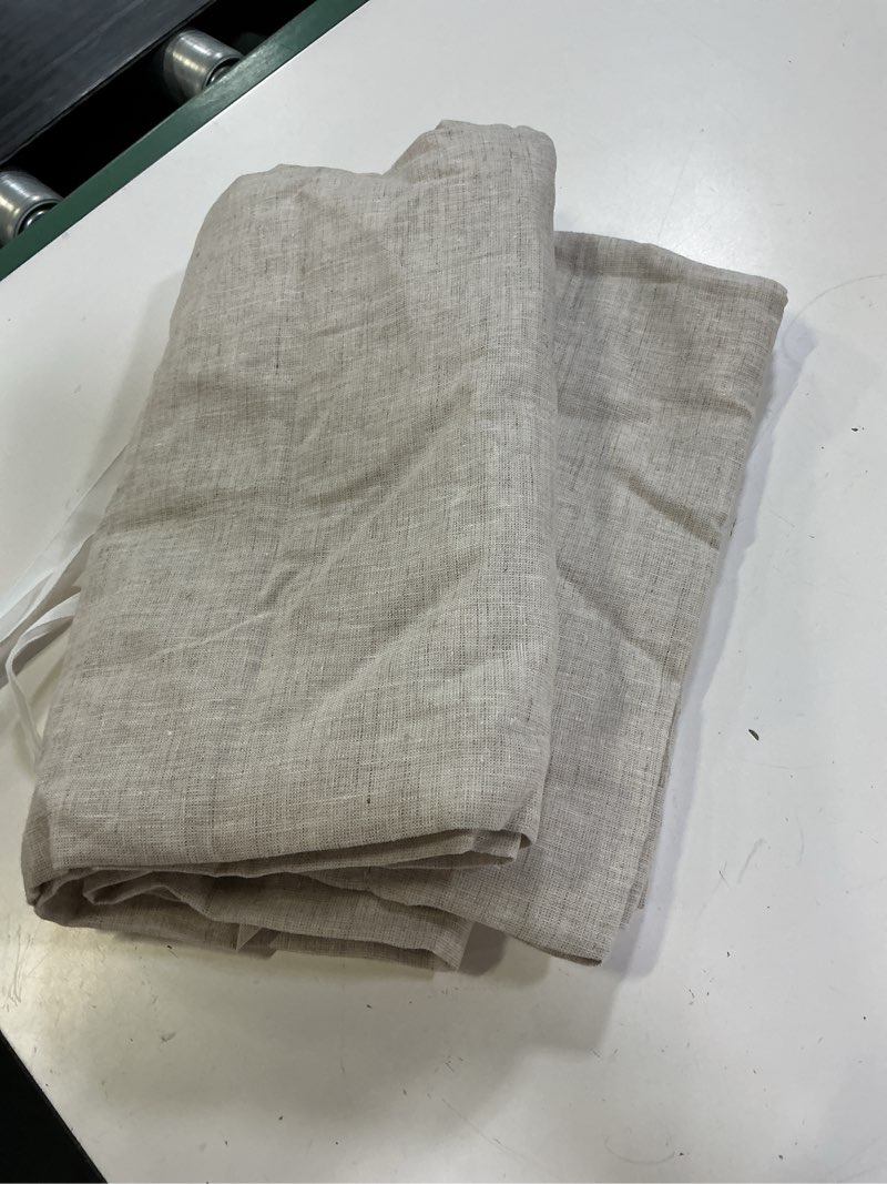 Condition photo showing As Is for european linen curtain - single panel, 48x84, flax