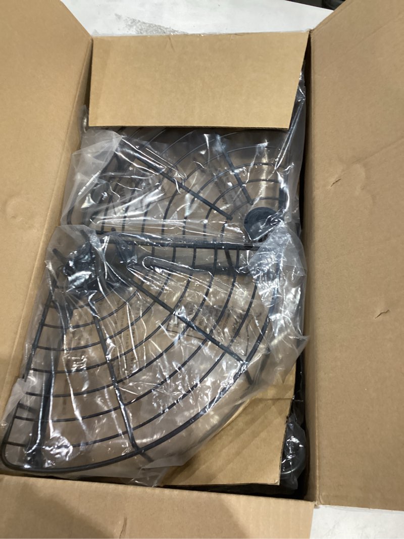 Condition photo showing New/Like New for SEIRIONE Corner Shower Caddy Tension Pole, Rustproof Bathroom Shower Organizer Corner, 4-Tier Adjustable Bathroom Shelf, Solid Rack Ideal for Bathtub Storage, 34 to 116 Inch Height, Black Dark Black