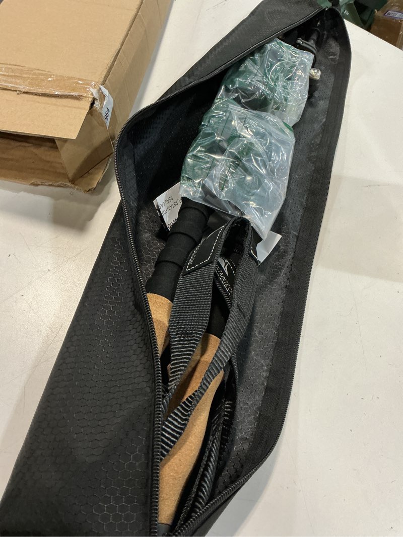 Condition photo showing Good Condition for cascade mountain tech lightweight aircraft-grade aluminum trekking poles with extended down grip plus tip kit green (cork grip) quick lock trekking poles