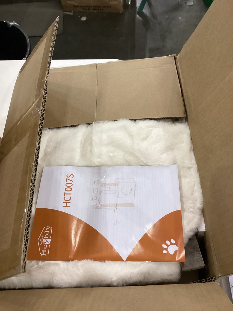 Heybly Modern Cat Tree, Wooden Cat Tower with 3 Scratching Posts, Cat Condo for Indoor Cats with Woo