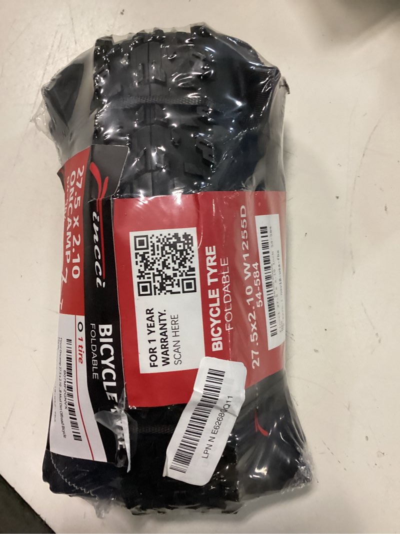 Condition photo showing New/Like New for fincci 27.5 x 2.10 bike tire foldable 54-584 for mountain road mtb mud dirt offroad bicycle
