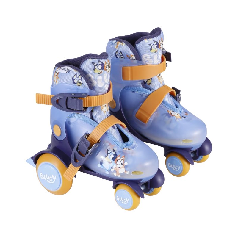 Bluey Licensed Kids Unisex Training Roller Skates for Boys and Girls with Adjustable Sizing, Size 9-12  