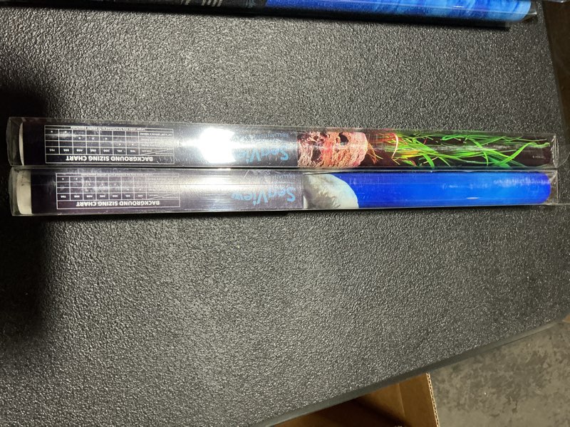 Condition photo showing New/Like New for (Similar to stock photo) (bidding on 2) SEAVIEW Brilliant Backgrounds Coral Bliss/River Rock 24\\\" L X 48\\\" W