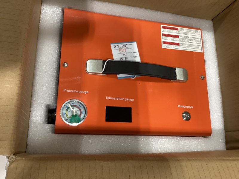 Condition photo showing New/Like New for GOYOJO PCP Air Compressor, Max 4500 PSI / 300 Bar, Fast Fill for Airguns or Paintball Tank, Auto Shut-Off, Dual Power Car 12V DC or Home 120V AC, Built-in Cooling Fan, 300W Portable Pcp Pump