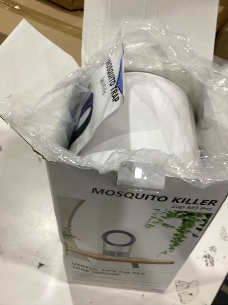 Condition photo showing Good Condition for fruit fly trap for indoors, white bug zapper indoor with suction & timer | uv light lures fruit flies/gnats, timer 6/12hrs, plug in fly trap with suction, kid & pet applicable, low noise, 10 refills