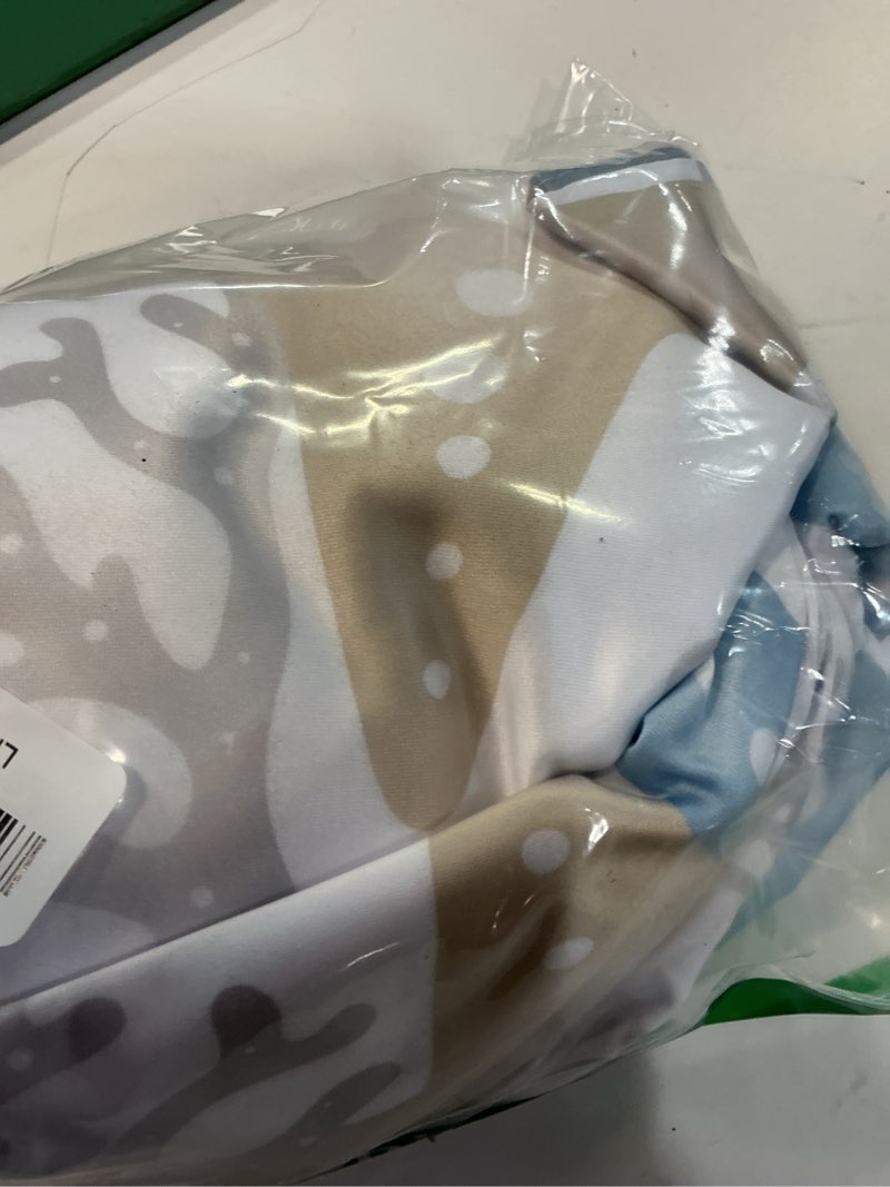 Condition photo showing Good Condition for Blue Khaki Coral Bed Runner for Full/Queen Size, Bedspread Protector Slipcover Scarf 83x20 Spring Summer Coastal Starfish Beach Nautical Conch 83'' x 20'' Coastalhod41603