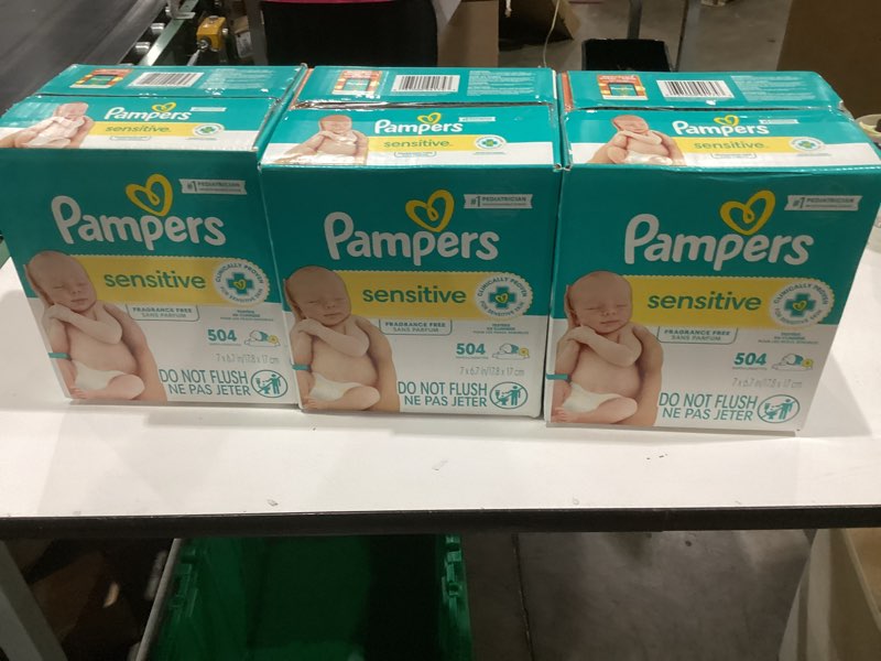 Condition photo showing New/Like New for Pampers Sensitive Baby Wipes - 504ct