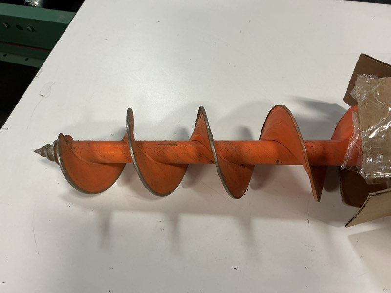 Condition photo showing As Is for seleware auger drill bit for planting - 4"x 32" heavy-duty garden auger drill bit, fits 3/8" hex drive drill - bulb planter tool, auger post hole digger for bulbs, flowers, fence posts 4" x 32"