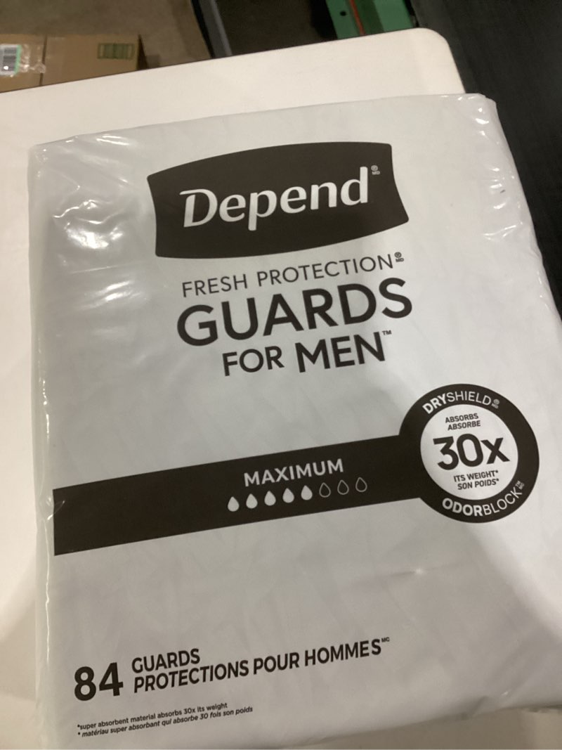 depend men s maximum incontinence guards 84 count