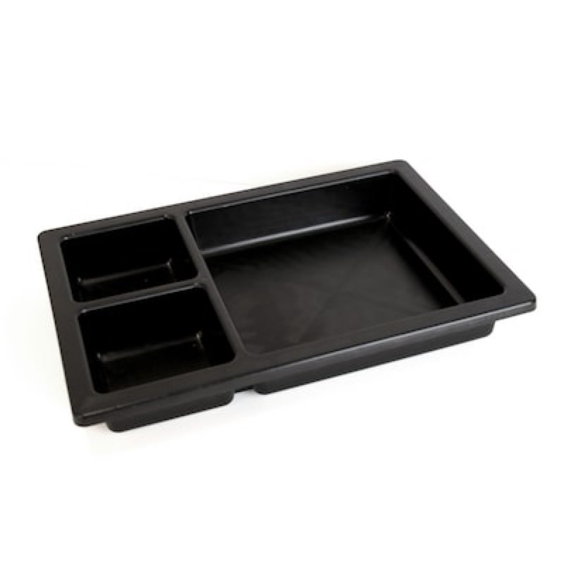 craftsman black plastic 3-pocket truck box tray , fits 20-inch crossover truck tool box , easy insta